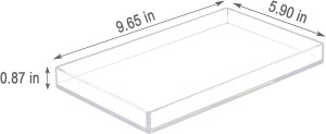 Bigfety Acrylic Bathroom Tray for Counter, Handmad...