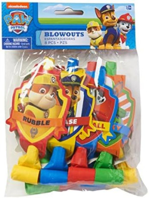 Paw Patrol Multicolor Party Blowouts - 5", 8 Piece...
