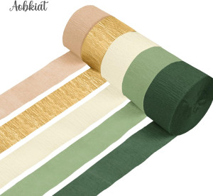 AOBKIAT Wedding Party Decorations, 5 Rolls Olive G...