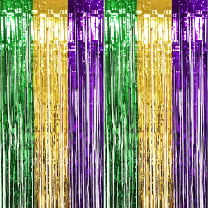 GiftExpress 2 Pack 36" X 100" Mardi Gras Metallic...