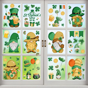 130Pcs St Patricks Day Decorations Window Clings,...