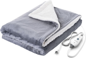 Pure Enrichment PureRelief Plush Heated Throw (50”...