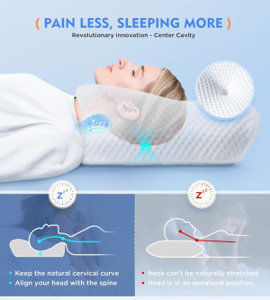 Osteo Cervical Bed Pillow for Neck Pain Relief, Ho...