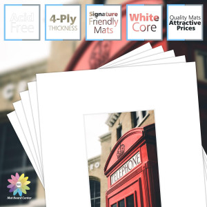 MBC Mat Board Center, Pack of 5, 8x10 for 4x6 Whit...