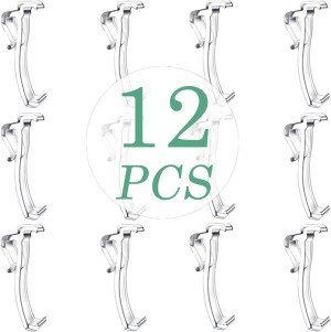 Clear Plastic 2.5 Inch Blind Clips - Hidden Valanc...