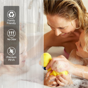 AmazerBath Shower Curtain Liner, 72x72 Clear Showe...