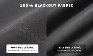 100% Blackout Roller Shades, No Tools No Drill Cor...