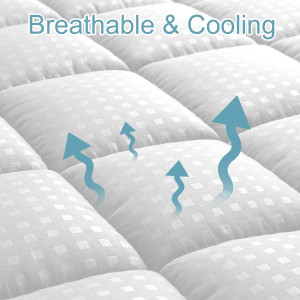 King Mattress Pad Quilted Fitted Mattress Protecto...
