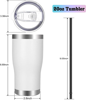 VEGOND 20oz Tumbler Stainless Steel Tumbler Cup wi...