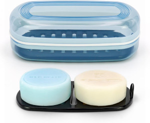 OZNER Solid Shampoo Bar Holder,Travel Soap Case,La...