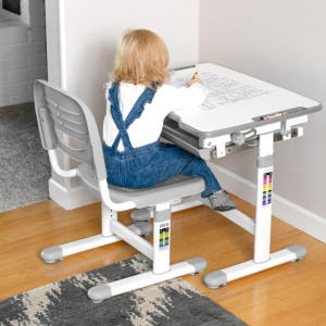 VIVO Gray Height Adjustable Kids Desk Chair, Chair...