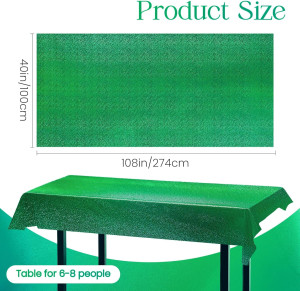 2 pcs Green Holographic Tablecloth 40" x 108" Chri...