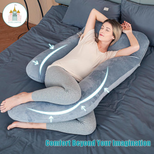 Cute Castle Pregnancy Pillows, Soft U-Shape Matern...