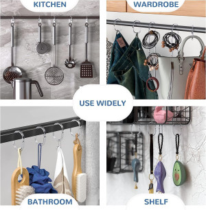 Amazer Plastic Shower Curtain Rings, Shower Curtai...