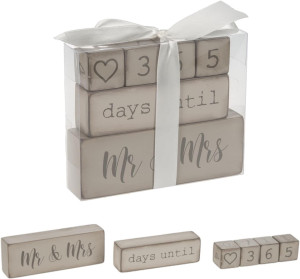 Ganz 6 Piece Wooden Block Wedding Day Countdown Ca...