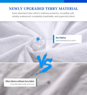 Full Size Mattress Protector,Waterproof Mattress P...