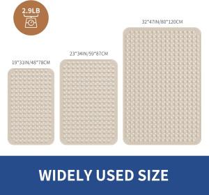 OTHWAY Large Shower Mat 34"x 23", TPE Non Slip Sho...