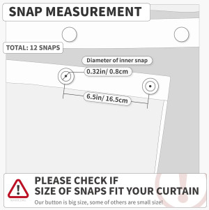 Barossa Design Fabric Snap-in Shower Curtain Liner...