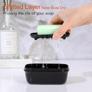 Quatish Leakproof Soap Holder 1 Pack, Travel Soap...