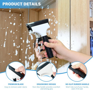 Gomake 2PCS Small Rubber Squeegee Ice Scraper Wind...