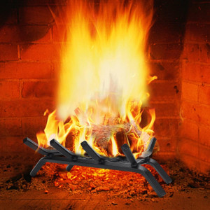G GOOD GAIN Fireplace Grate with Ember Retainer, 1...