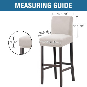 H.VERSAILTEX 100% Waterproof Bar Stool Cover Stret...