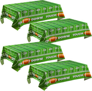 JOYIN 4 Pack Game Day Football Tablecloth Table Co...
