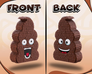 Funny Poop Piñata 4-Piece Set perfect for Birthday...