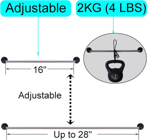 YYST Type B 16"-28" Magnetic Curtain Rods for Meta...