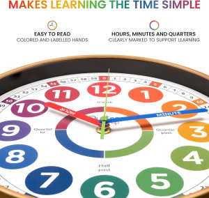 Oyster&Pop Learning Clock for Kids - Telling Time...