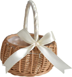 Woven Flower Basket Flower Girl Basket Wicker Bask...