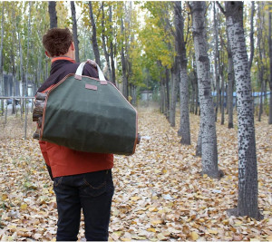 Firewood Carrier - Waxed Canvas Wood Carrier for F...