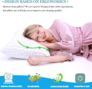 Cooling Bed Pillows for Sleeping 2 Pack Shredded M...