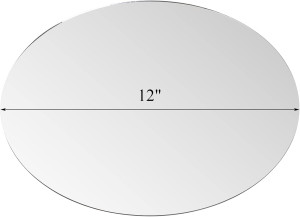 Suwimut Set of 12 Round Mirror Candle Plate Set, 1...