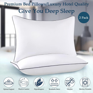 Bed Pillows for Sleeping 2 Pack Medium Firm, Queen...