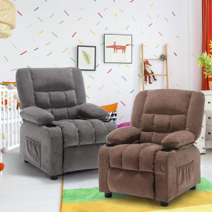 Kids Recliner Chair， Push Back Toddler Recliner w...