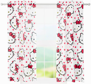 Franco Hello Kitty Kids Room Window Curtains Drape...