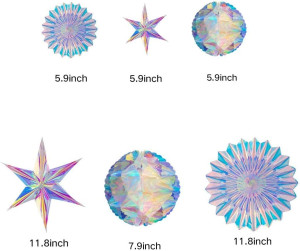 BTSD-home Iridescent Party Decorations with Hangin...