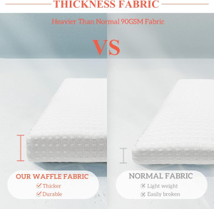 Barossa Design Waffle Weave White Shower Curtain H...