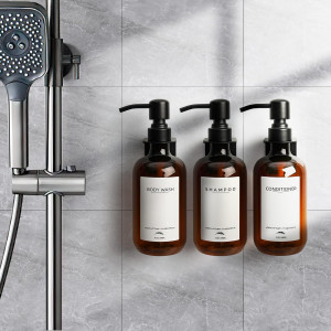 Shampoo Dispenser for Shower Wall Mount, No Drill...