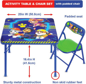 Paw Patrol Table & Chair Set for Toddlers 24-48M,...