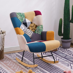 Rocking Chair, Boho Design Nursery Glider Rocker w...