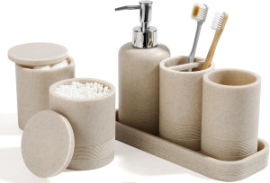 Bathroom Accessories Set, 6-Piece Bathroom Accesso...