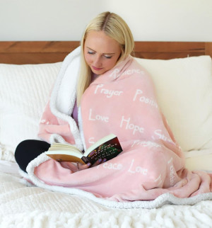 Compassion Blanket - Strength Courage Super Warm H...