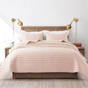 Pink King Size Quilt Bedding Sets with Pillow Sham...