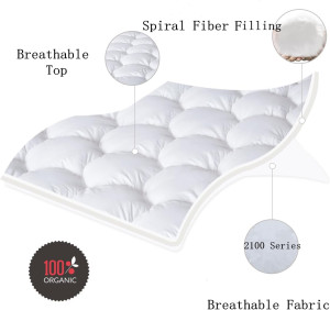 Mattress Pad Queen Size, Quilted Fitted Mattress C...