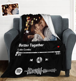 Personalized Spotify Code Music Blanket,Customized...