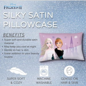 Frozen Elsa & Anna Beauty Silky Satin Standard Rev...
