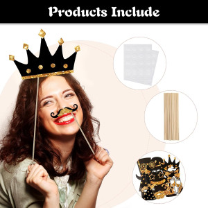 24 Pieces Funny Photo Booth Props for Birthday Wed...