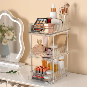 Bathroom Vanity Countertop Organizer: 3-Tier Makeu...
